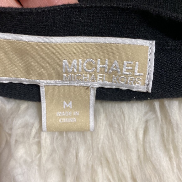 Michael Kors MK Womens Size M‎ Button Up Cardigan Sweater Black Long Sleeve - Picture 6 of 7
